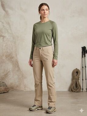 The North Face Lightweight Tan Convertible Hiking Pants Women’s size 10